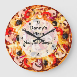 Grande Horloge Ronde Pizza Pie Italian Food Theme