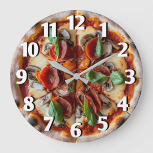 Grande Horloge Ronde Pizzeria italienne Pizza Cuisine ou restaurant ron