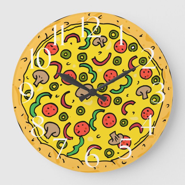 Grande Horloge Ronde Pizzeria Trattoria Restaurant italien Pizza (Recto)