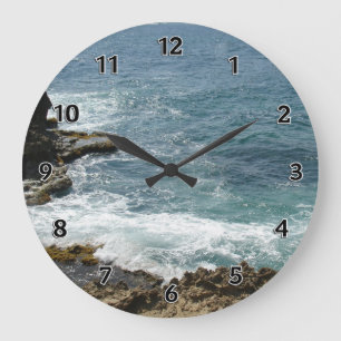 Grande Horloge Ronde Plage à l'océan