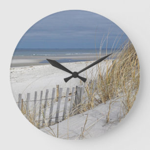 Grande Horloge Ronde Plage d'océan et barrière de sable