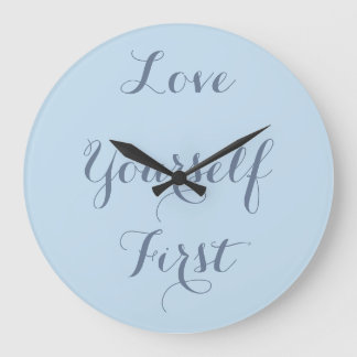 Grande Horloge Ronde Plage minimaliste chic pastel aqua bleu