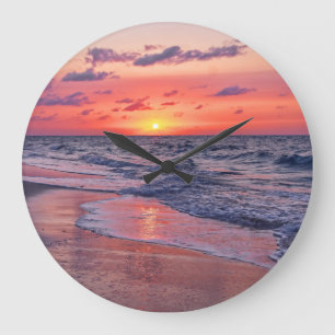 Grande Horloge Ronde Plage Tropical Bahamas Sunset Paradise Beach