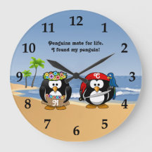 Plage Tropical Penguins Couple Hula Pirate Island