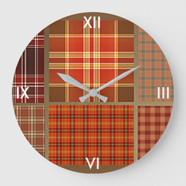 Grande Horloge Ronde Plaids mixtes (Recto)