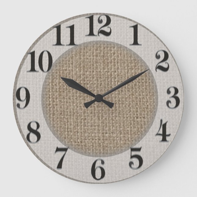 Grande Horloge Ronde Plain tan burlap (Recto)