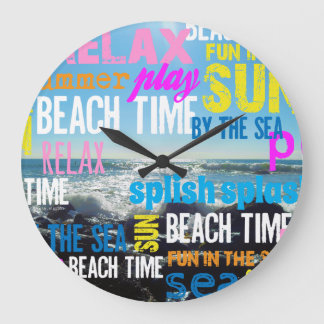 Grande Horloge Ronde Plaisir d'été à la plage