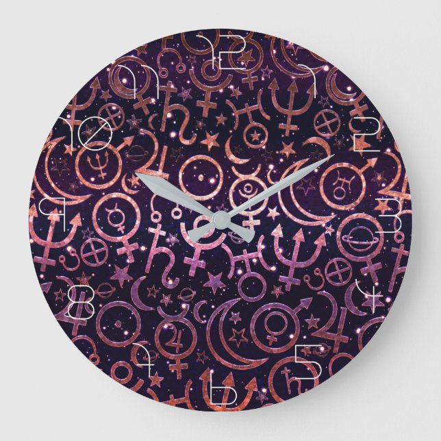 Grande Horloge Ronde Planètes spatiales Universelles Planétaires de Gli (Recto)