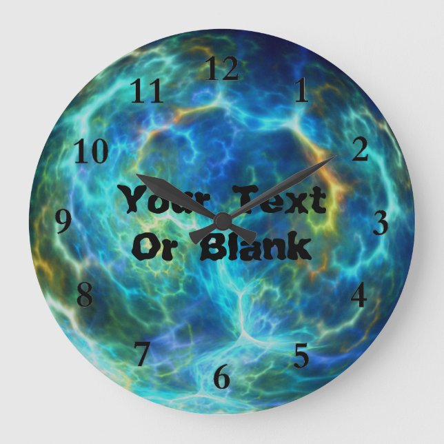 Grande Horloge Ronde Plasma électrique (Recto)
