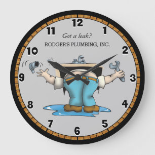 Grande Horloge Ronde Plomberie personnalisée amusante