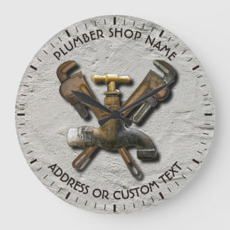 Grande Horloge Ronde Plumber Water Draage Sewage
