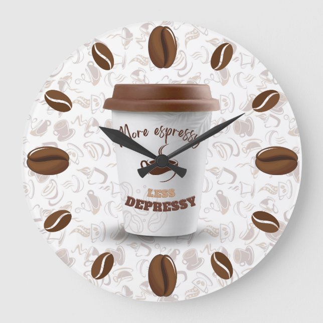 Grande Horloge Ronde Plus d'expressivité moins de dépression | haricots (Recto)