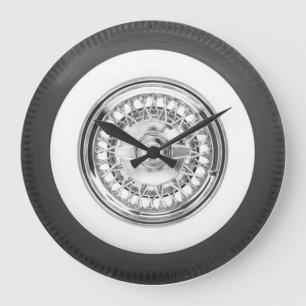Grande Horloge Ronde Pneu à paroi blanche