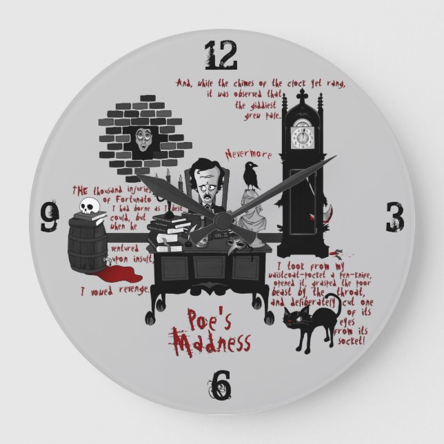 Grande Horloge Ronde 'Poe's Madness' (version 2) Clock (Recto)