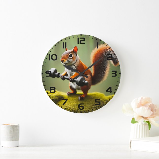 Grande Horloge Ronde Poids de levage des écureuils (Créateur téléchargé)