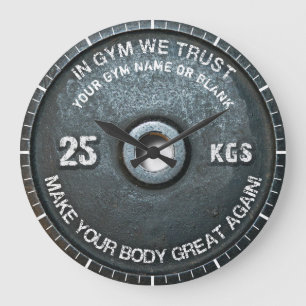 Grande Horloge Ronde Poids vintage de séance d'entraînement de forme
