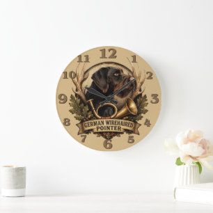 Grande Horloge Ronde Pointer allemand à poil dur