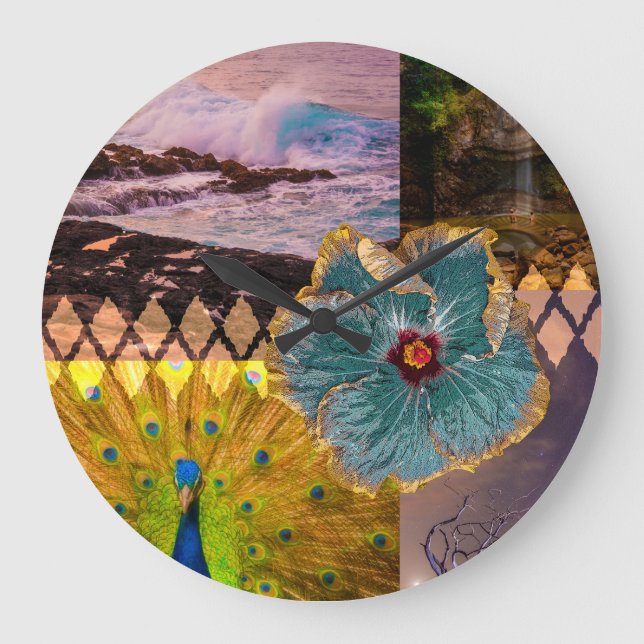 Grande Horloge Ronde Poipu Sunrise, Kauai Hawaiian Collage (Recto)