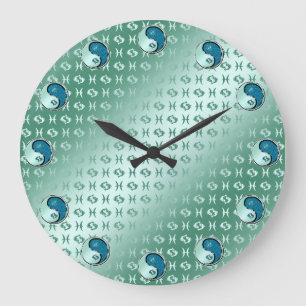 Grande Horloge Ronde Poissons
