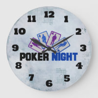 Poker Night with Playing Card in Blue and Purple