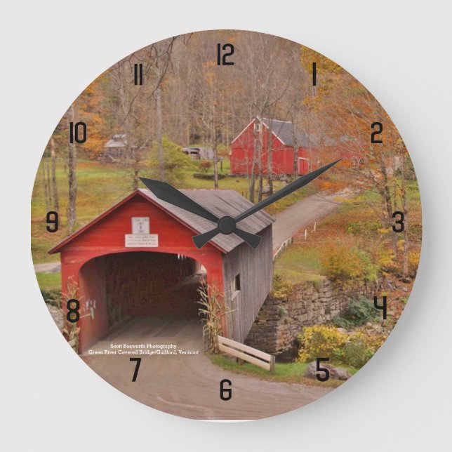 Grande Horloge Ronde Pont de Green River dans le Vermont (Recto)