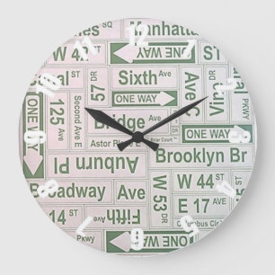 Grande Horloge Ronde Pont de New York Broadway Brooklyn customisé