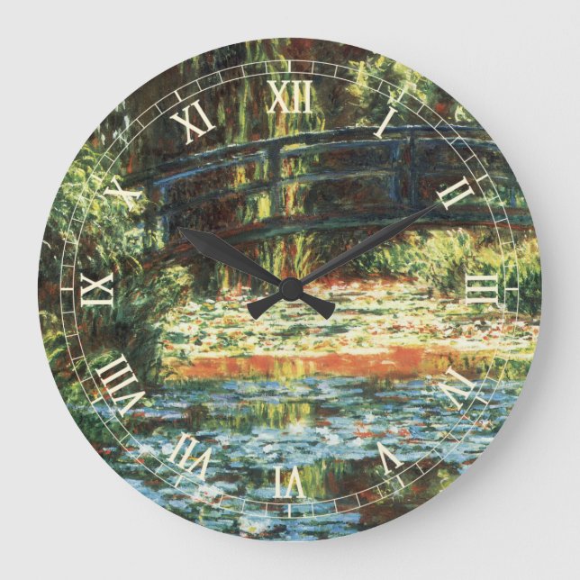 Grande Horloge Ronde Pont sur l'étang Nénuphar par Claude Monet (Recto)
