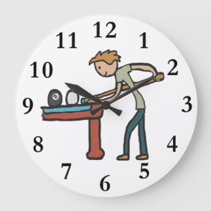 Grande Horloge Ronde Pool de huit balles