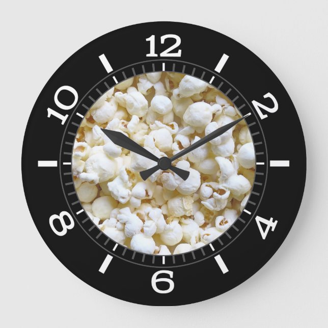 Grande Horloge Ronde Popcorn Texture Photographe (Recto)