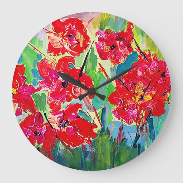 Grande Horloge Ronde Poppies (Recto)