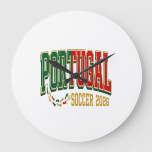 Grande Horloge Ronde Portugal Football 2026 Football Gras Pays Typograp
