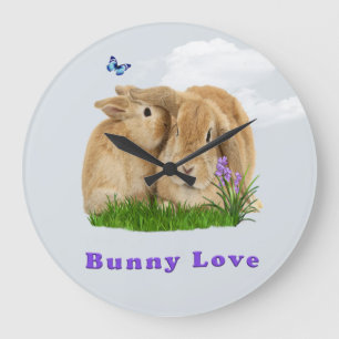 Grande Horloge Ronde Poster lapin lapin lapin
