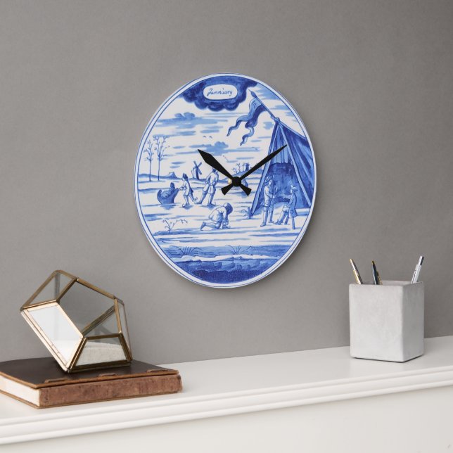 Grande Horloge Ronde Poterie Delft 2 (Bureau)