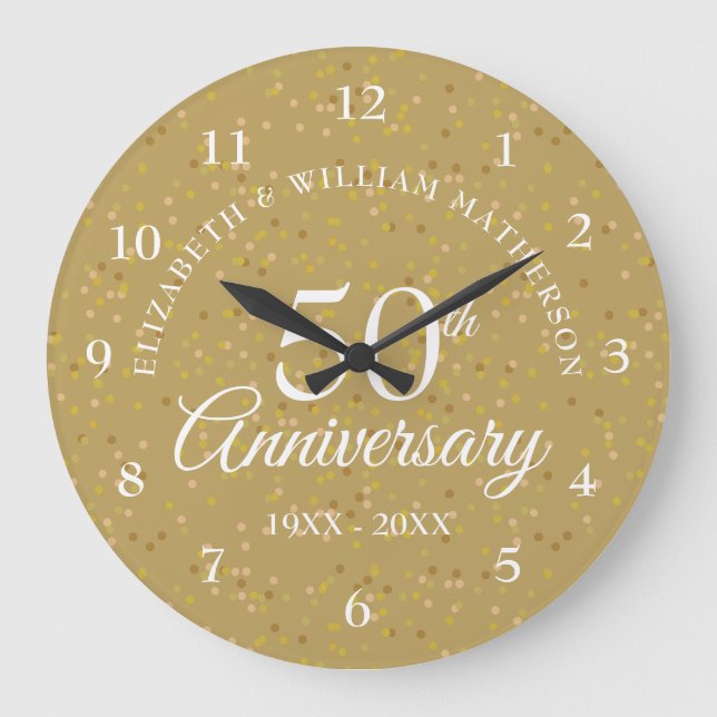 Grande Horloge Ronde Poussière d'or du 50e anniversaire (Recto)