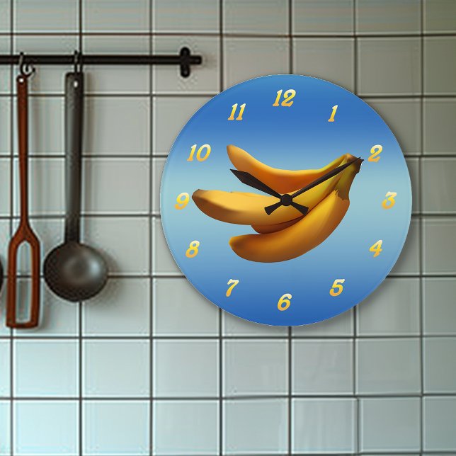 Grande Horloge Ronde Prenez Du Temps Pour Les Bananes (Créateur téléchargé)