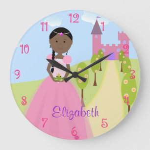 Grande Horloge Ronde Princesse douce With Black Braid Personalized