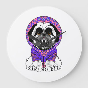 Grande Horloge Ronde Princesse Shih Tzu