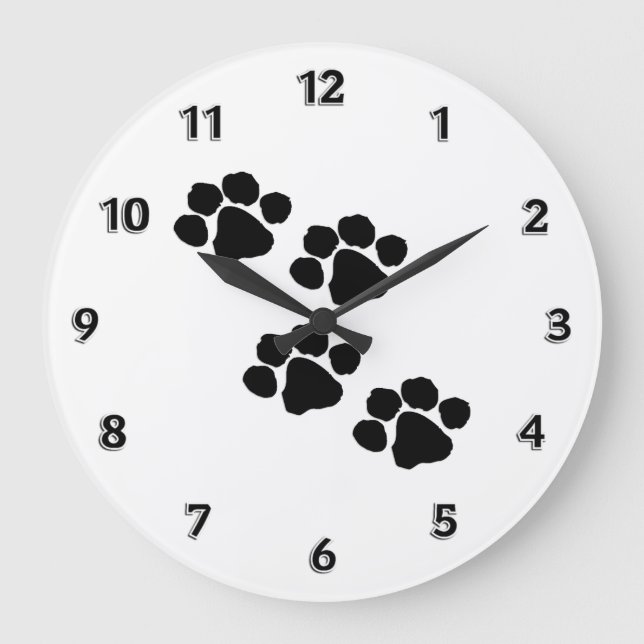 Grande Horloge Ronde Prints des animaux (Recto)