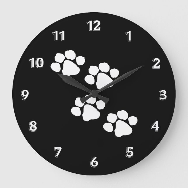 Grande Horloge Ronde Prints des animaux (Recto)