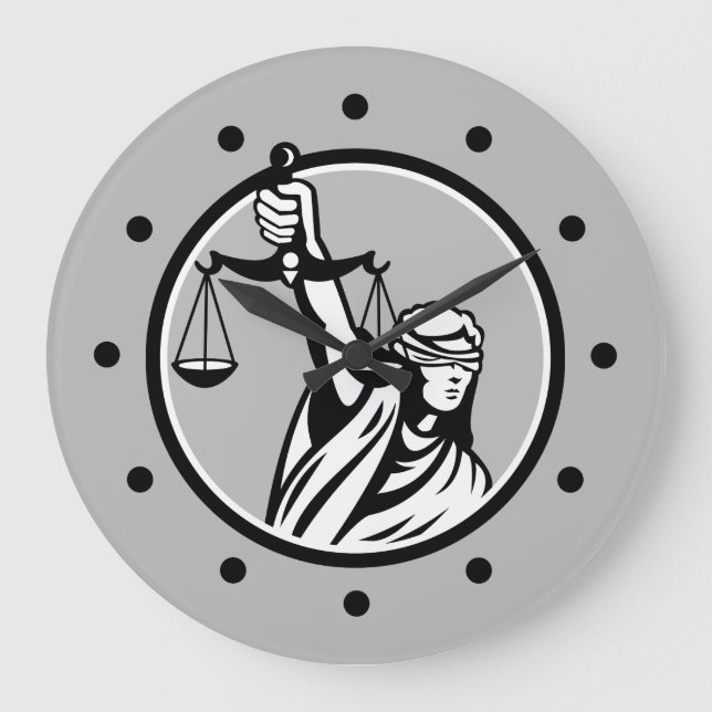 Grande Horloge Ronde Procureur de la Lady Justice (Recto)