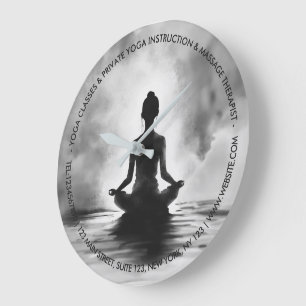 Grande Horloge Ronde Professeur de méditation de yoga Pose du lotus Pei