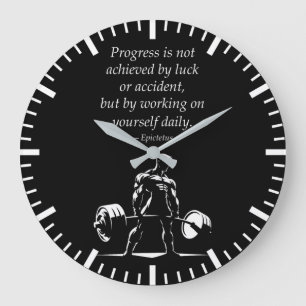 Grande Horloge Ronde Progrès quotidien - Gymnase Motivationnelle, Fitne