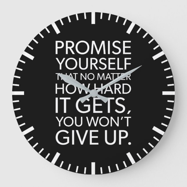 Grande Horloge Ronde Promettez-vous que vous n'abandonnerez pas - succè (Recto)