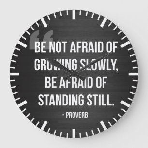 Grande Horloge Ronde Proverbe - Mots Motivationnels - Croissance Toujou