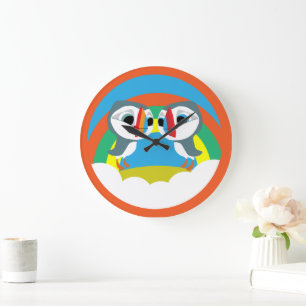 Grande Horloge Ronde Puffin Rocks