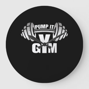 Grande Horloge Ronde Pump It Ness Gym Sport Motivation Men Women Kid
