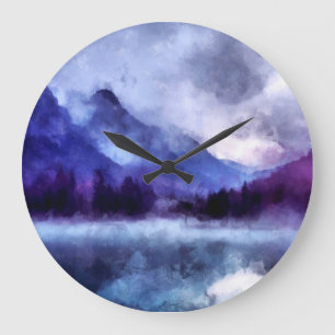 Grande Horloge Ronde Purple mountains en Alaska   Landscape