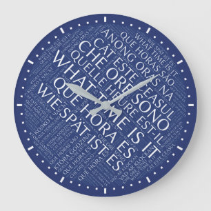 Grande Horloge Ronde QUELLE HEURE EST IL (les linguaphiles)