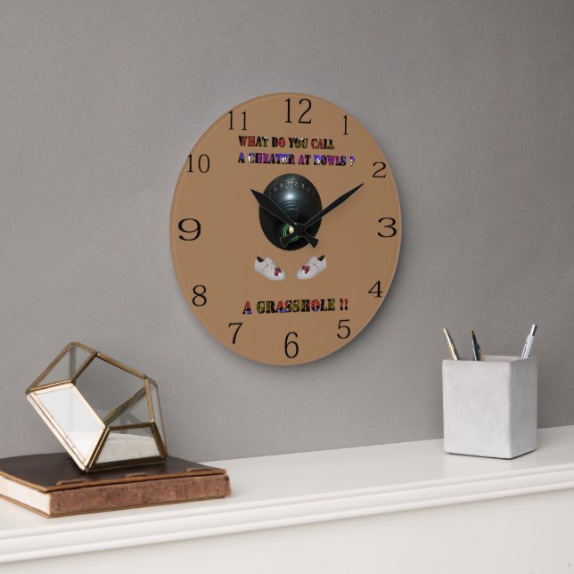 Grande Horloge Ronde Qu'Est-Ce Que Vous Appelez Un Cher Au Pelouse Bowl (Bureau)