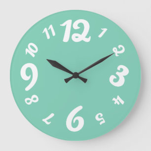 Grande Horloge Ronde Radio Numbers Retro Clock Custom